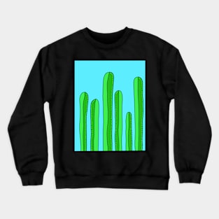 Cute Cactus Design #11: Underwater Cacti Crewneck Sweatshirt